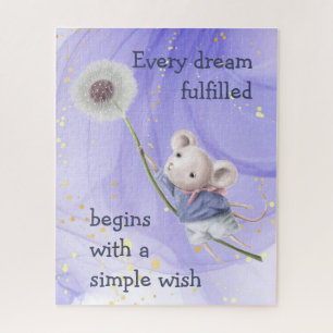 Mouse Dandelion Every Dream Simple   Jigsaw Puzzle