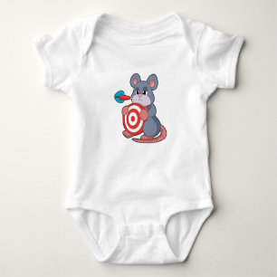 Mouse Darts Dart Dartboard Baby Bodysuit