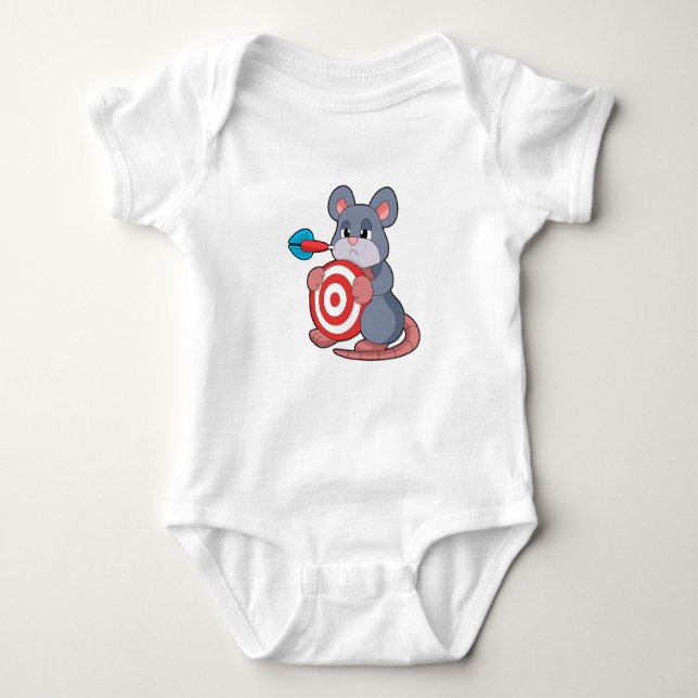 Mouse Darts Dart Dartboard Baby Bodysuit (Front)