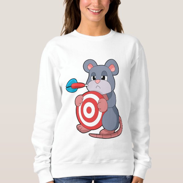 Mouse Darts Dart Dartboard Sweatshirt (Front)