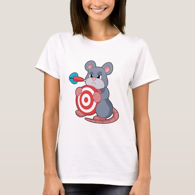 Mouse Darts Dart Dartboard T-Shirt (Front)