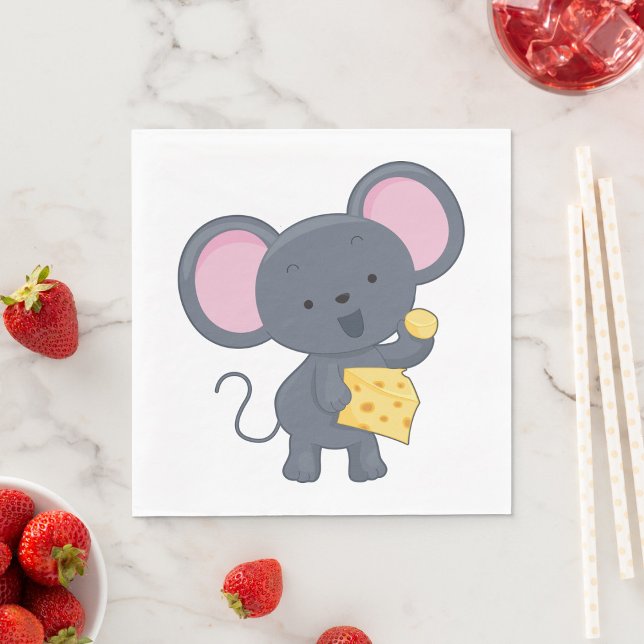 Mouse Eating Cheese Napkin (Creator Uploaded)