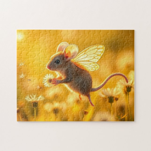 Mouse Fairy in the garden Jigsaw Puzzle (Horizontal)