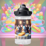 Mouse family at the dining table water bottle<br><div class="desc">This Kids Water Bottle feature a cute mouse family at the dining table - lots of cheese,  lots of fun! Cute personalizable Water Bottle. Great for all children,  cute gift idea. My idea generated with AI.  Designed by AIby Marion</div>