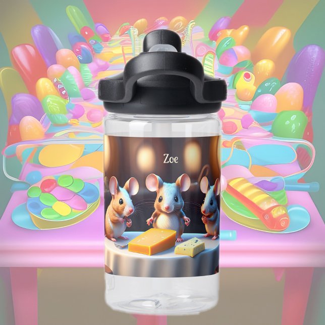 Mouse family at the dining table water bottle (Creator Uploaded)