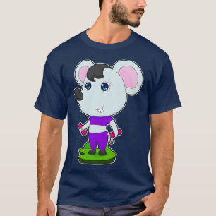 Mouse Fitness Dumbbells T-Shirt