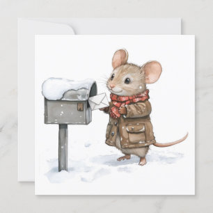 Mouse Flat Christmas Card