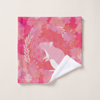 Mouse flower of life wash cloth