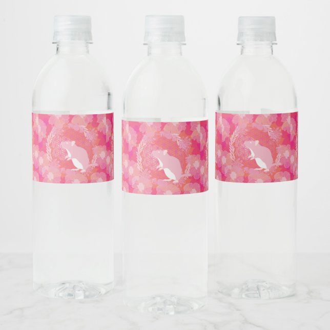 Mouse flower of life water bottle label (Bottles)