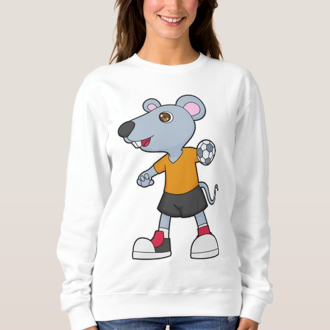 Mouse Handball player Handball Sweatshirt (Front)
