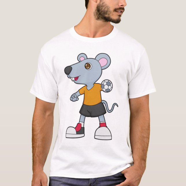 Mouse Handball player Handball T-Shirt (Front)