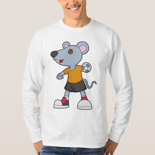Mouse Handball player Handball T-Shirt (Front)