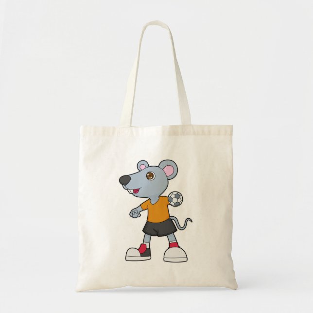 Mouse Handball player Handball Tote Bag (Front)