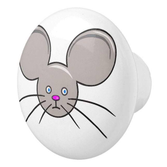 Mouse Head Ceramic Knob (Right)