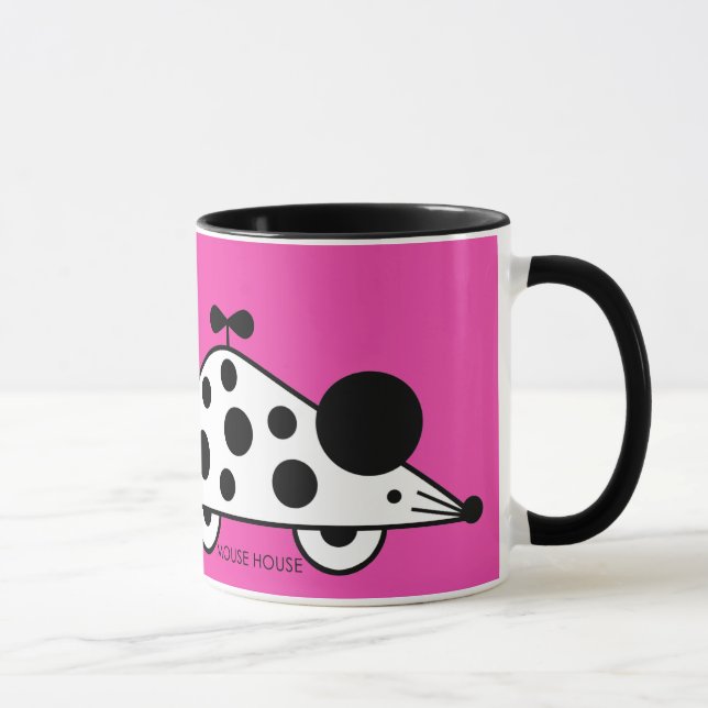 Mouse House BW Magenta Mug (Right)