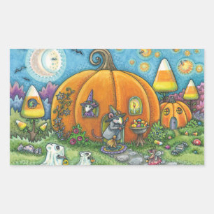 MOUSE HOUSE, TRICK OR TREATS HALLOWEEN STICKERS