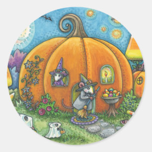 MOUSE HOUSE, TRICK OR TREATS HALLOWEEN STICKERS