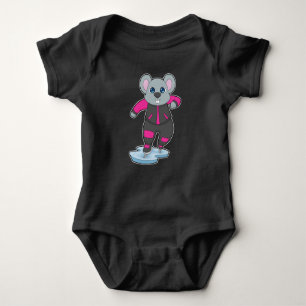 Mouse Ice skating Ice skates Baby Bodysuit