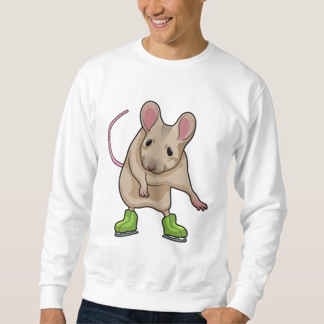 Mouse Ice skating Ice skates Sweatshirt (Front)