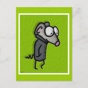Mouse in a Trench Postcard