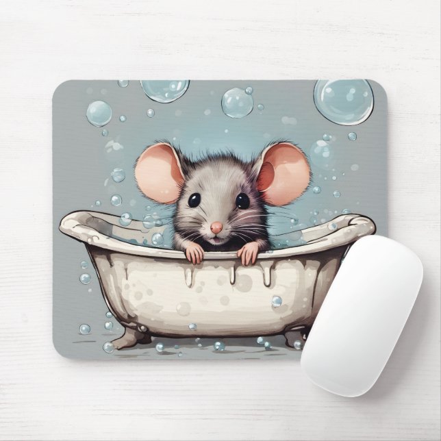 Mouse In Bubble Bath Pad (With Mouse)