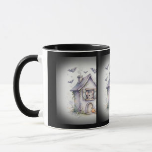 Mouse in Haunted House Halloween Mug