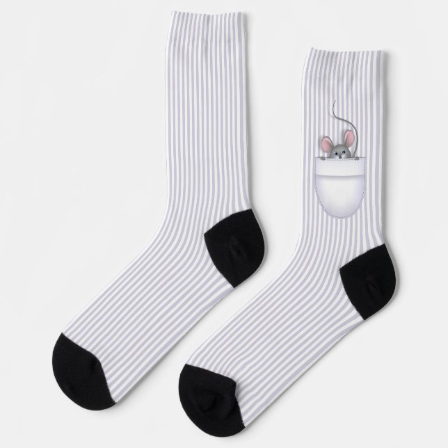Mouse in Pocket Socks (Left)