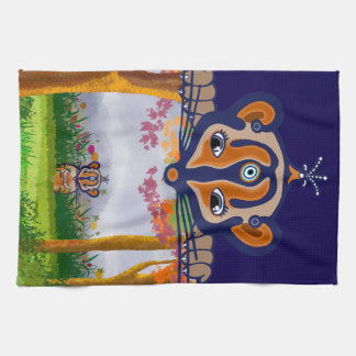 Mouse in the field tea towel