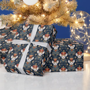 Mouse King, Elegant Blue Nutcracker Classic Wrapping Paper