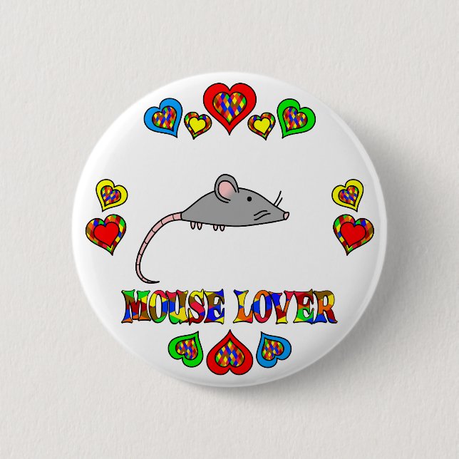 Mouse Lover 6 Cm Round Badge (Front)