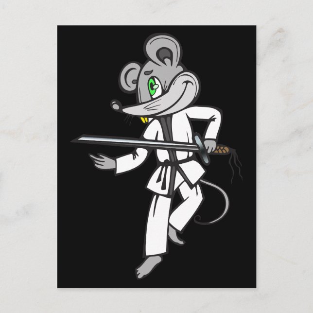 Mouse Martial Arts Postcard (Front)