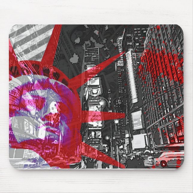 mouse mat New York the USA rules red freedom (Front)