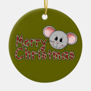 Mouse Merry Christmas Keepsake Ornament