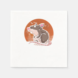 Mouse Mice Animal Lover Rodent Rat Pet Gift Napkin