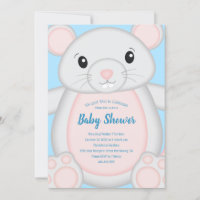 Mouse Mice Baby Shower Blue