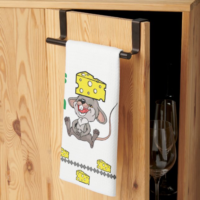 Mouse Mice Cheese Kitchen Hand Towel (Thirds Fold)