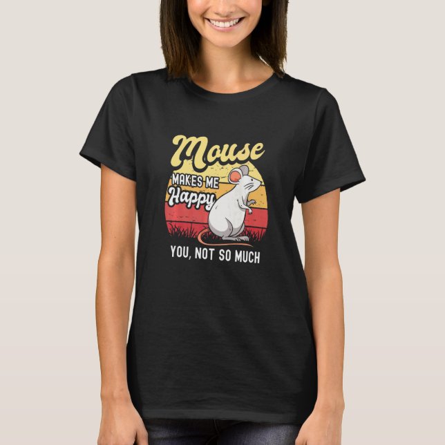 Mouse Mice Rat Gerbil Maus Ratón Pet Rodent Men Wo T-Shirt (Front)
