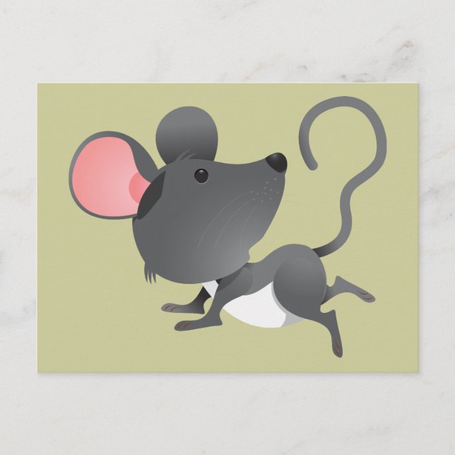 Mouse Mice Rat Rodents Mammal Cute Cartoon Animal Postcard (Front)