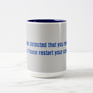 Mouse Moved Error Code Two-Tone Coffee Mug
