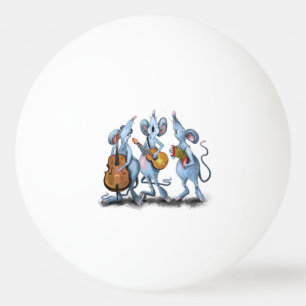 Mouse Music Band Funny Pink Pong Ball