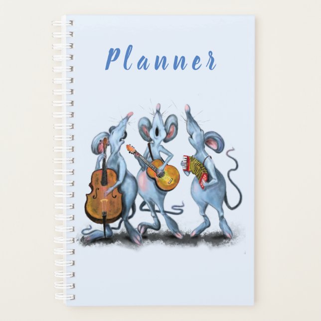 Mouse Music Band Funny Planner (Front)