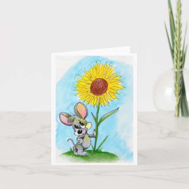 Mouse 'n' flower card (Front)