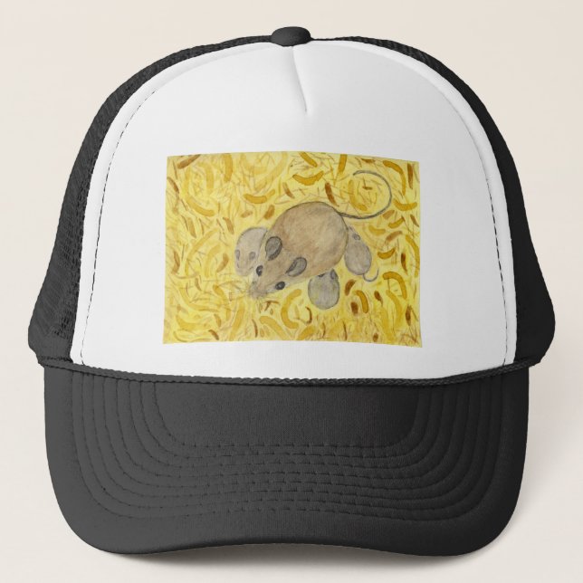 Mouse Nest Watercolor Trucker Hat (Front)