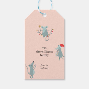 Mouse Not a Creature Was Stirring Holiday Gift Tags
