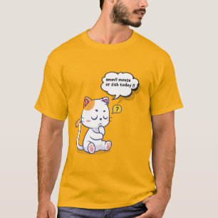 Mouse or Fish? – funny pet- Deep Thinking Cat T-Shirt