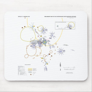 Mouse Pad Apollo 11 photo map moonwalk