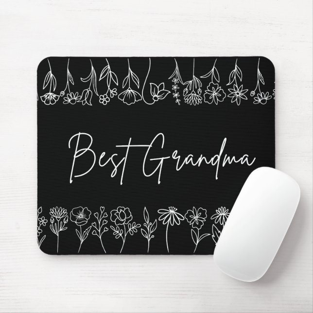 Mouse Pad - Best Grandma Wildflowers (With Mouse)