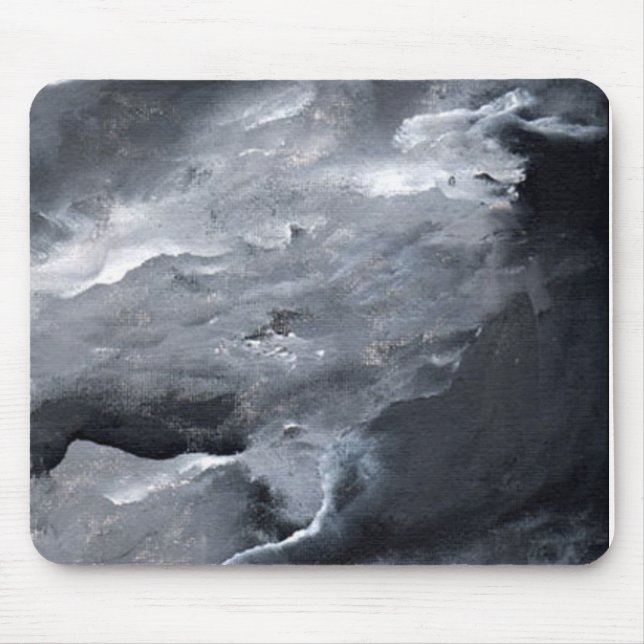 Mouse Pad black and white painting by Yanesh (Front)