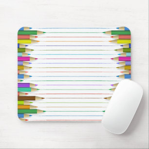 Mouse Pad - Coloured Pencil Lines
