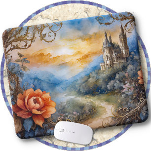 MOUSE PAD - Floral Pathway to the Castle